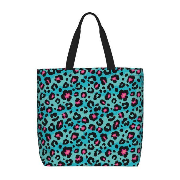 Balery Leopard 1 Bolsa de Mano para Mujeres con Cremallera, Bolsa de Gimnasio con Compartimentos, Bolsa para Laptop, Bolsa para Trabajo