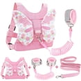 thumbnail image 1 of Correas de arnés para niños pequeños 3 en 1 + eslabón de muñeca antipérdida, arnés para niños Correa para niños para niñas, Correa antipérdida para niños Arnés lindo para bebés, 1 of 5