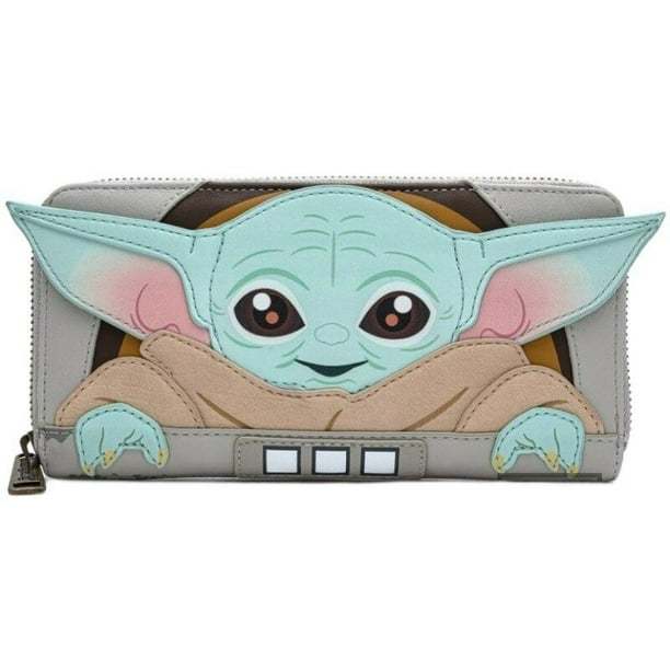 Mochila de bebe Yoda de Star Wars de Disney mochila mandaloriana de viaje de cuero PU mochila para mujer y nina mochila para estudiante regalo de cumpleanos para adultosBilletera Deng Xun unisex