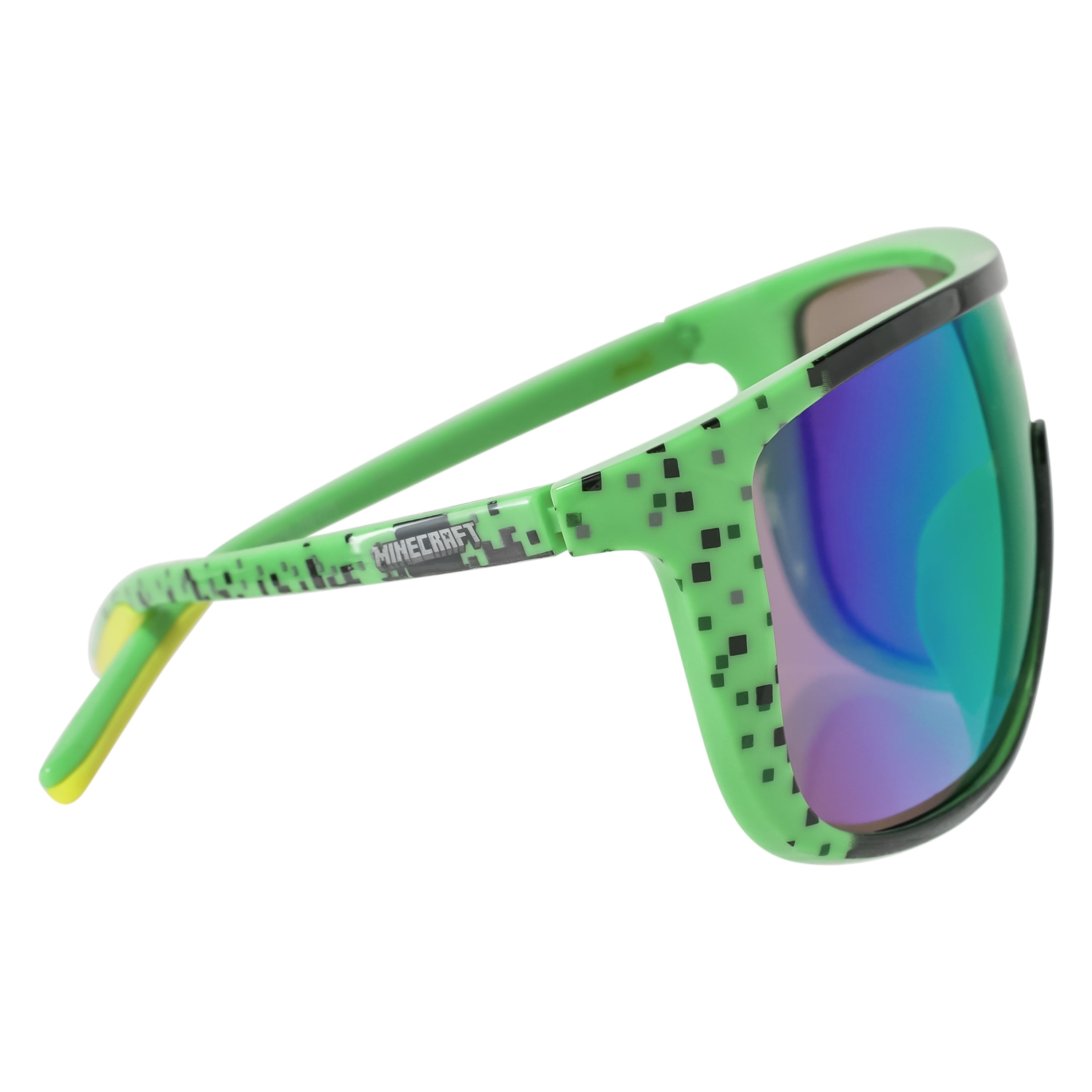 Minecraft Green Pixel Sports Wrap Kids Sunglasses - Arkaid by Sun-Staches