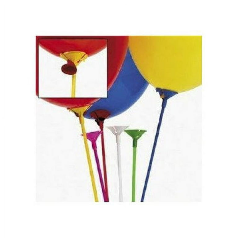  Bulk Balloon Sticks with Cups (144 colored sticks) Party  Supplies : Toys & Games