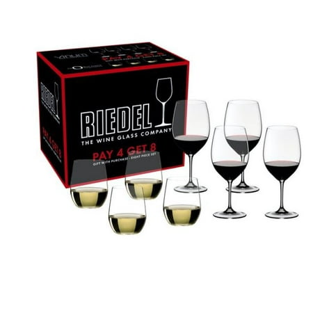 

Riedel Vinum Set of 8 CABERNET/MERLOT + VIOGNIER CHARDONNAY Wine GLASSES