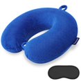 thumbnail image 1 of Almohada de viaje Gosider de espuma viscoelástica en forma de U con funda de terciopelo, 1 of 7