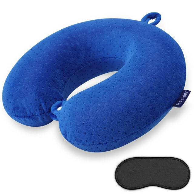 Almohada de viaje Gosider de espuma viscoelástica en forma de U con funda de terciopelo