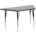 thumbnail image 1 of Pemberly Row 31" x 58" Trapezoid High Pressure Top Activity Table in Gray, 1 of 4