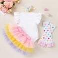 thumbnail image 6 of MUXiin Easter Outfit Baby Girl My First Easter Outfit Baby Girl Turkey Romper Bodysuit+Ruffle Tutu Shorts Bloomer 1st Easter Clothes, 6 of 7