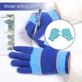 thumbnail image 3 of 1 Pair Kids Gloves Exquisite Keeping-warm Children Gloves Practical Simple Clothes Accessory with Solid Color for Winter Wear Light blue, 3 of 6