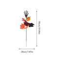 thumbnail image 2 of JWZZYD Halloween Spooky Floral Pick with Skeleton Hand, 19.7" Burgundy Rose, Red Maple Leaf & Red Berries, Artificial Fall Stem for Wreath, Vase, Halloween Table Party Decor, 1 Pack, 2 of 7