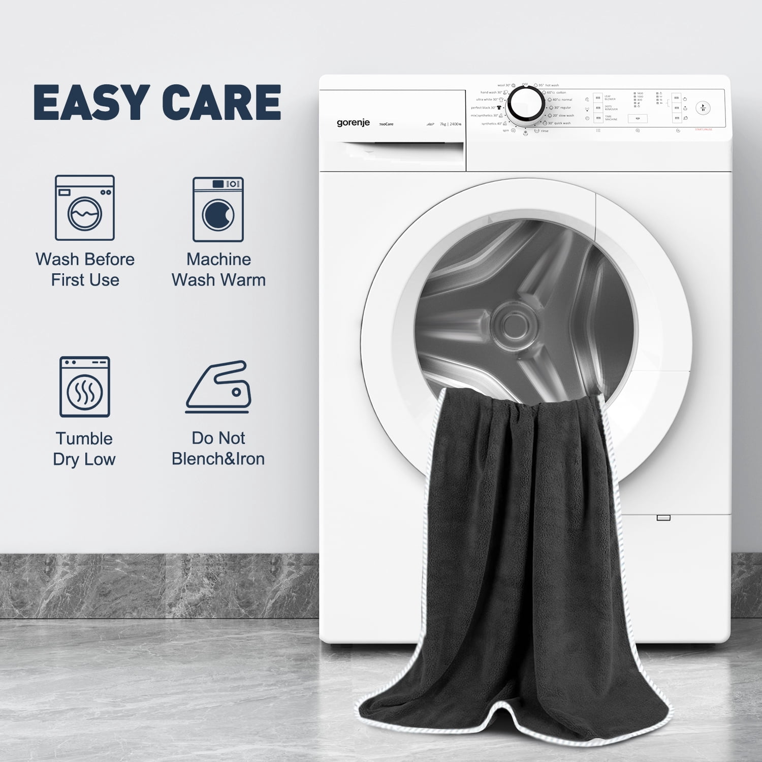 Black Bath Towels Set of 4, Large & Ultra Soft Bath Towels 35x70in, Highly Absorbent and Quick Dry Hotel Towels for Bathroom Gym Swim, Durable Microfiber Shower Sheets for Adult,Pet