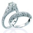 thumbnail image 1 of Moissanite Wedding Ring Vintage 2.50 Carat Round cut Moissanite Diamond Set on 10k White Gold, 1 of 1