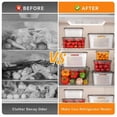 thumbnail image 5 of 1 Pack Fridge Food Storage Container with Lids with Strainer,Plastic Fresh Produce Saver Vegetable Fruit Meat Storage Organization, BPA-Free Plastic Produce Keepers(1750ML), 5 of 8