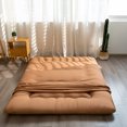 thumbnail image 2 of Futon Mattress Japanese Floor Mattress Thicken Futon Sleeping Pad for Guest,Lounger and Tavel,light brown,King Size, 2 of 7