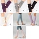 thumbnail image 4 of Minnieouse 1 par de calentadores de piernas de punto para mujer, mallas a la moda de Color sólido acrílico, deportes al aire libre, escuela, oficina, Medias Blanco Minnieouse AP013098-04, 4 of 6