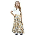 thumbnail image 6 of My Orders Gamivast Girls Summer Skirts Floral Flowy Elastic Waist Skirts 2025 A Line Casual Skirts Vacation Boho Beach Skirts White 9 Years Vestidos De Verano Para Niña, 6 of 8