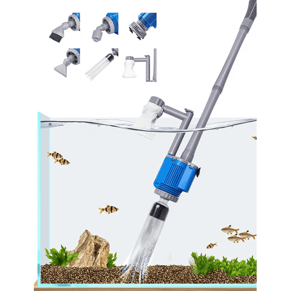 UPETTOOLS  Aquarium Gravel Cleaner - Electric Automatic Removable Vacuum Water Changer Sand Algae Cleaner Filter Changer 110V/28W