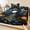 Blue, Deep Navy, variant on Twin Sze Fitted Sheet Set - Halloween 2 Piece Bedding Sets 16" Deep Pocket Fitted Sheet with 1 Pillowcase, Spooky Pumpkins Ghost Castle Vintage Moonlight Brushed Microfiber Hotel Luxury Bed Sheets