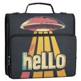 thumbnail image 5 of FORMRS Zipper Binder with Shoulder Strap 2-inch Ring 500 Sheet Capacity File Bag, Red UFO, 5 of 5