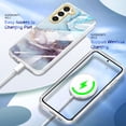 thumbnail image 3 of Étui de Luxe pour Samsung Galaxy S23 Plus/S23+ Motif IMD Mince Protection Complète Durable Antichoc Support de Charge Sans Fil, Butterfly, 3 of 7