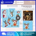 thumbnail image 2 of Pegatina de ventana de Navidad, decoraciones navideñas, calcomanía de copo de nieve de Papá Noel, pegatina de pared combinada, suministros de decoración de año nuevo para el hogar, 2 of 4