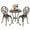 Bronze_A, variant on Tcbosik 3-Piece Cast Aluminum Bistro Set, 2-Tier Dining Table with Umbrella Hole, 2 Leisure Chairs, Weather-Resistant Cast Aluminum Table Set for Backyard, Bronze