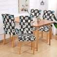 thumbnail image 2 of Yayeee 4 Pack Dining Chair Covers Stretch Parson Chairs Slipcovers Seat Protector, Blue and White Cat, 2 of 6