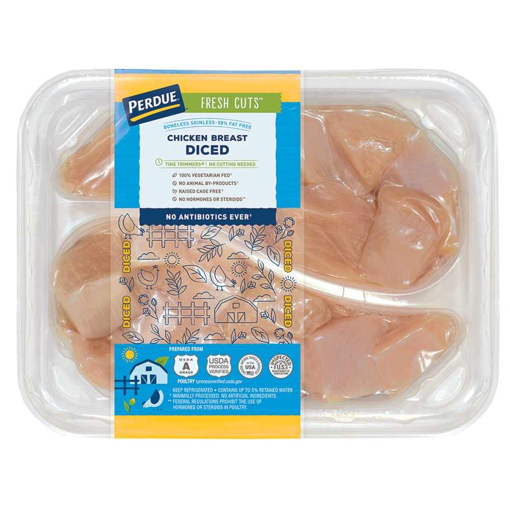 Perdue Fresh Cuts Diced Boneless Skinless Chicken Breasts (0.81.6 lbs.)