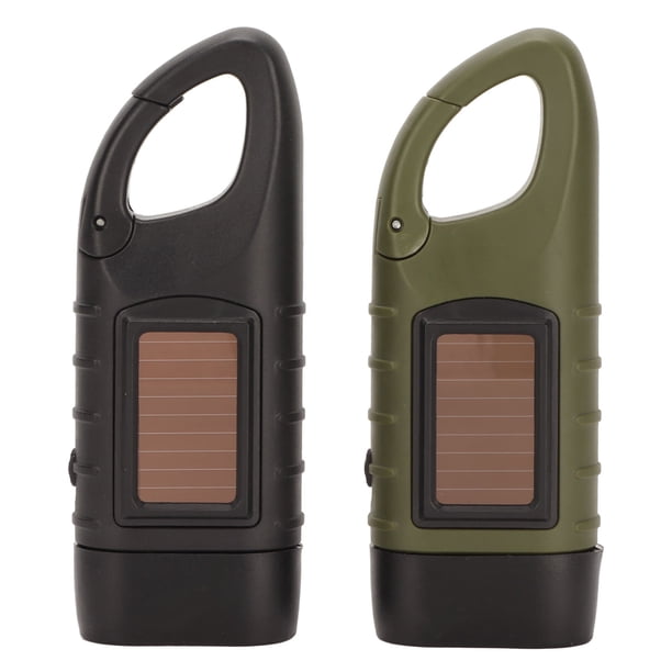 Linterna LED recargable de manivela solar 2 uds NikouMX para emergencias deportes al aire libre Camping