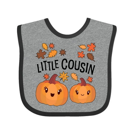 

Inktastic Little Cousin Pumpkins with Fall Leaves Gift Baby Boy or Baby Girl Bib