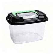 Small World Habitat, Portable Clear and Transparent Plastic Tank – Excellent for Small Critters and Creatures – Easy to Clean & Handle Black