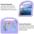 thumbnail image 4 of for iPad 10th Gen 10.9" 2022 A2757/A2777/A2696 Silicone Kids Shockproof Cute Case with Handle, Multiple Angles Stand Rugged Cover for iPad 10th Generation with Removable Shoulder Strap, Purple, 4 of 9