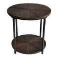thumbnail image 2 of Jackson Round Metal and Rustic Wood End Table, 2 of 5