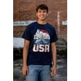 thumbnail image 4 of Street Fighter American Guile USA Men Big & Tall Graphic Tee Brisco Brands 3X, 4 of 5
