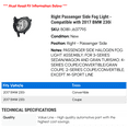 thumbnail image 2 of Right Passenger Side Fog Light - Compatible with 2017 BMW 230i, 2 of 2