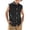 Black, variant on FAHXNVB Boys Sleeveless Button Down T-Shirts Summer School Uniform Lapel Cotton Linen Comfortable Shirts Solid Color Casual Tees Tops with Pocket 3-14 Years