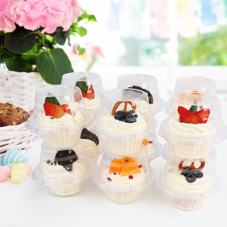 LotFancy 100-Pack Individual Cupcake Containers with Lids photo 5