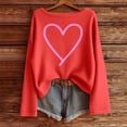 thumbnail image 2 of Tiweut Valentines Sweater Women Loose Cute Heart Love Knitted Top Casual Romantic Crewneck Long Sleeve Pullover, 2 of 3