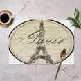 thumbnail image 2 of Paris Theme Placemats for Kitchen Dining Table Set of 4 Eiffel Wall Decoration Sign Linen Washable Heat Resistant Place Mats, 2 of 3