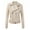 Beige, variant on Lilgiuy Fashion Womens Jacket Solid Long Sleeve Zipper Pocket Outerwear Tops Short Coat for Tennis Running