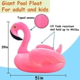 thumbnail image 3 of Wgthhk Large Inflatable Flamingo Pool Float Party Toys with Durable Handles, Summer Beach Float Swimming Pool Inflatables Ride-on Pool Toys Raft Lounge for Kids Teens(51"x 51" x 39"), 3 of 5