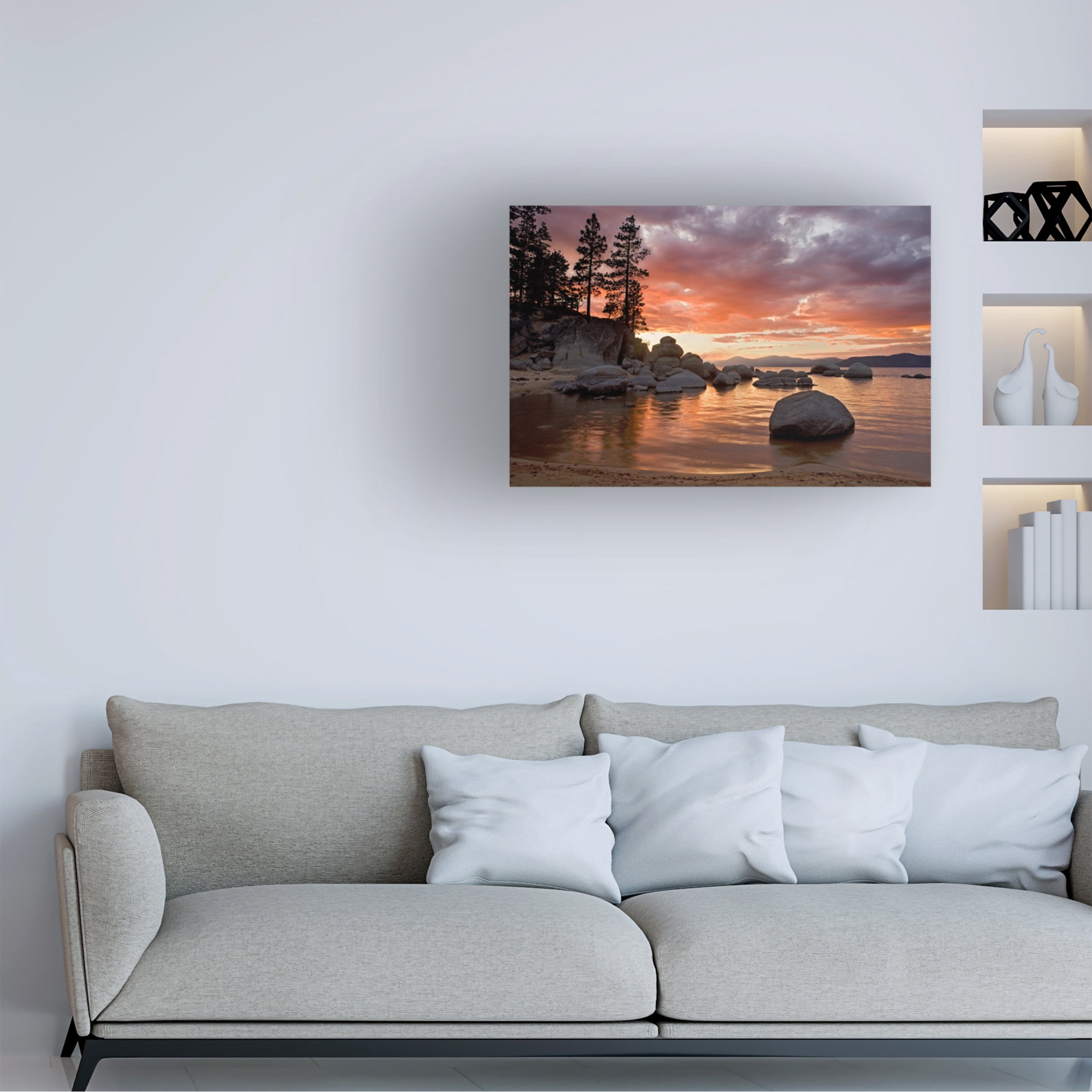 Trademark Fine Art 'Sand Harbor Sunset orton' Canvas Art by Mike Jones Photo