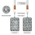 thumbnail image 2 of PU Leather Badge Holder ID Badge Holder with Lanyard for Cards & Credentials Heart-shaped Star Cookies, 2 of 6