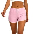 thumbnail image 5 of Women Workout Yoga Shorts - Premium Buttery Soft Solid Stretch Active Running Dance Volleyball Dolphin Shorts Pink M(M), 5 of 7