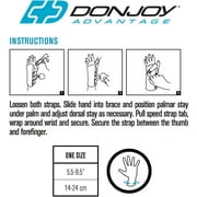 DonJoy Advantage DA161WB02-BLK-L Stabilizing Speed-Wrap Wrist Brace
