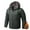 Green, variant on hoksml Men's Detachable Hood Puffer Jacket Heavyweight Fleece Lined Winter Coat with Zippered Pockets