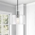 thumbnail image 2 of Evelyn&Zoe Industrial Clear Glass Pendant, 2 of 6