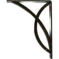 thumbnail image 4 of Ekena Millwork 2"W x 7 1/2"D x 10"H Miller Wrought Iron Bracket, (Triple center brace), Antiqued Warm Silver, 4 of 9