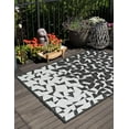 thumbnail image 2 of Unique Loom Outdoor Modern Collection Area Rug - Origami (9' x 12' Rectangle Black and White), 2 of 10