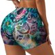 thumbnail image 1 of Balery Watercolor Mandala Pantalones cortos de entrenamiento estampados para mujer, sin costuras, ajustados, para gimnasio, yoga, correr, deportes, ejercicio activo, fitness.-X-Large, 1 of 8