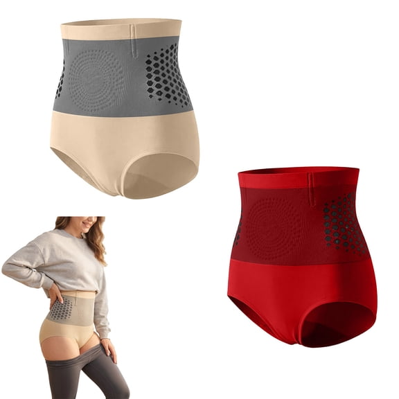 Fat Burn Shorts for Women, 2PCS Tummy Control Shapewear Sculpting Shorts, High Waisted Thermogenic Yoga Pants Shaping Panties