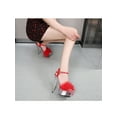 thumbnail image 4 of Ankle Strap Clear Platform Sandals Fluffy Heels Stiletto, 4 of 4